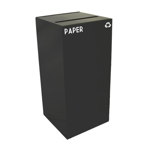 Contenedor de Reciclaje Witt Industries GeoCube, Papel y Reciclaje, 36 Galones, Negro Carbón